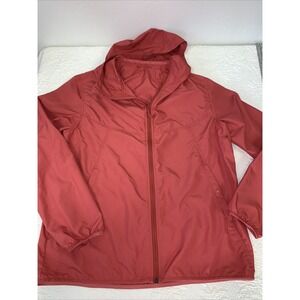 Herschel Voyage Wind Breaker Sz. M/L Rust Hooded Compact Packable Lightweight